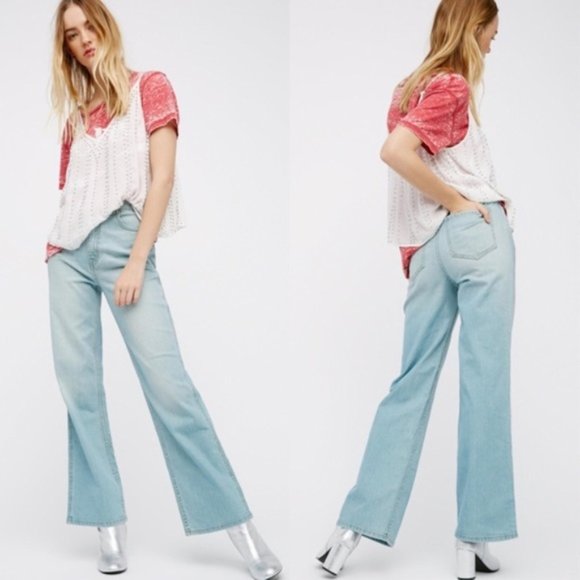 Free People Denim - 🌿FREE PEOPLE• We The Free Straight Flare Jean